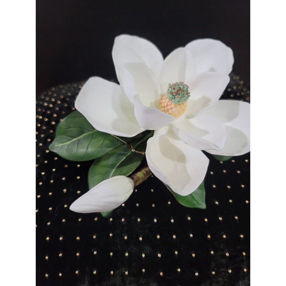Homco Masterpiece Bone China White Magnolia Blossom 1985 Artist Signed